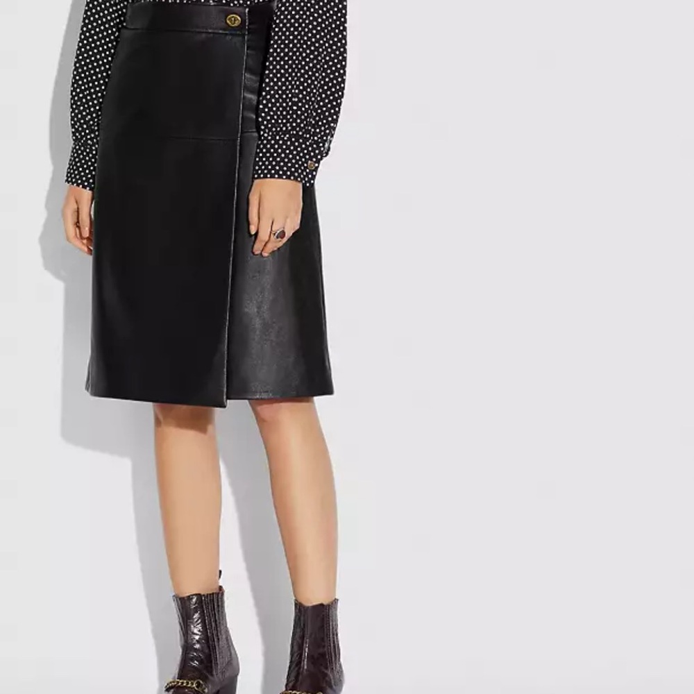 Coach Turn Lock leather Skirt